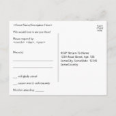 1920年代のゴージャスなスタイルのRSVPポストカード ポストカード (裏面)