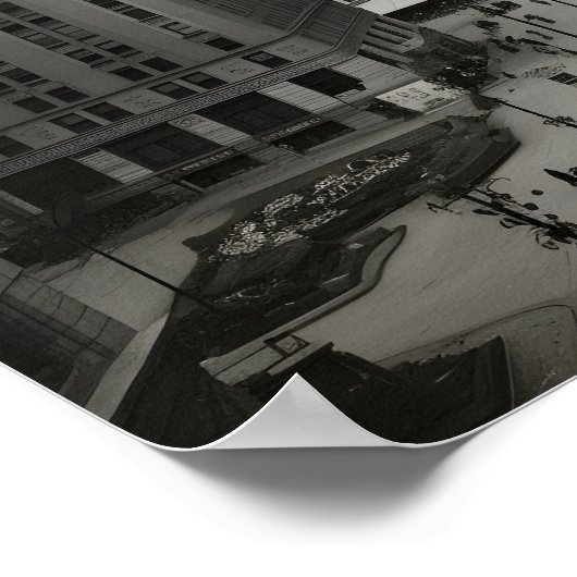 1920年代のシカゴのセピア写真 ポスター (角)