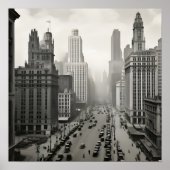 1920年代のシカゴのセピア写真 ポスター (正面)