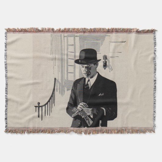 1920年代のシャープな服装の男のナティ氏 スローブランケット (正面)