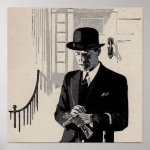 1920年代のシャープな服装の男のナティ氏 ポスター