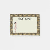 1920年代のスタイルメモ帳20代のレトロなギャツビー ポストイット (正面)