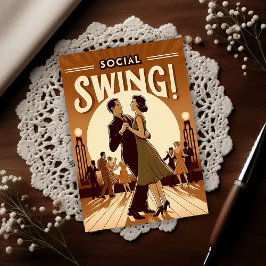 1920年代のソーシャルスウィングダンス ビンテージ ポストカード