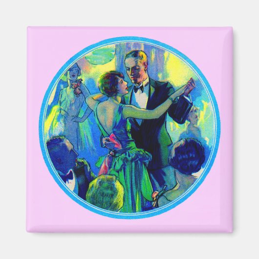 1920年代のダンスフロアの貴婦人と紳士 マグネット (正面)