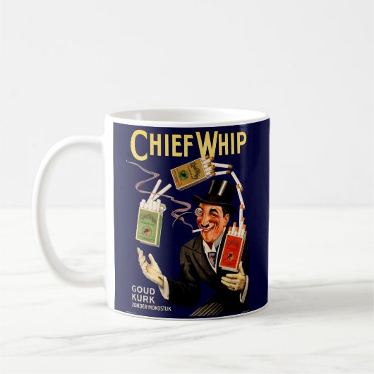 1920年代のチーフホイップタバコ広告 コーヒーマグカップ (左)