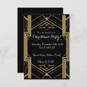1920年代のテーマ別クリスマスパーティの招待状 招待状 (正面/裏面)