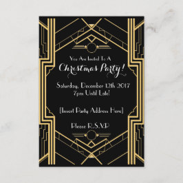 1920年代のテーマ別クリスマスパーティの招待状 招待状