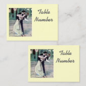 1920年代のテー結婚ブルカード プレイスカード (正面/裏面)