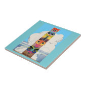 1920年代のトーテムポール タイル (側面)