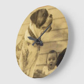 1920年代のピットブルガードベビー ラージ壁時計 (傾斜)