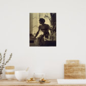 1920年代のファッション女エレガント服 ポスター (キッチン)