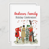 1920年代のファッション フォックスハントへの招待状 招待状 (正面/裏面)