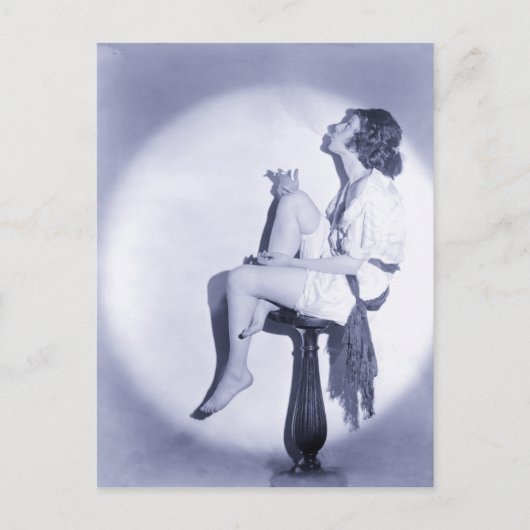1920年代のファッション(喫煙モデル) ポストカード (正面)