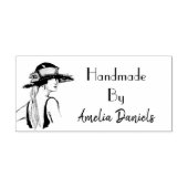 1920年代のフラッパー女の子が手作り セルフインキングスタンプ (デザイン)