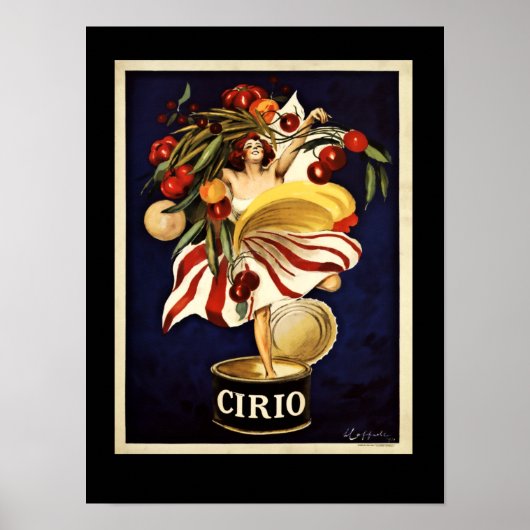 1920年代のフランスポスター「Cirio」 レオネット・カッピエッロ ポスター (正面)