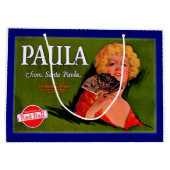 1920年代のフルーツクラートラベルサンタポーラのポーラ ラージペーパーバッグ (裏面)