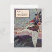 1920年代のマザーグースが巨大なガチョウに乗る (正面/裏面)