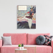 1920年代のマザーグースが巨大なガチョウに乗る キャンバスプリント (インサイチュ (リビング))