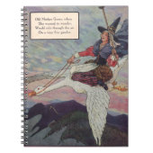 1920年代のマザーグースが巨大なガチョウに乗る ノートブック (正面)