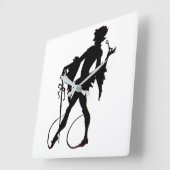 1920年代のマジシャンシルエット スクエア壁時計 (傾斜)