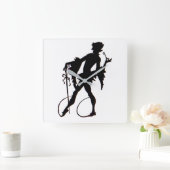 1920年代のマジシャンシルエット スクエア壁時計 (ホーム)