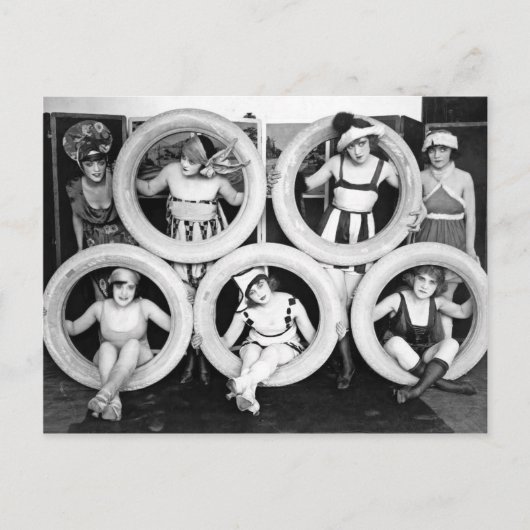 1920年代のリベラルなフラッパー女性の写真 ポストカード (正面)