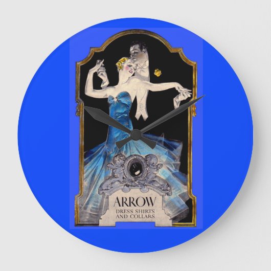 1920年代のレインデッカーアローシャツと1号 ラージ壁時計 (正面)