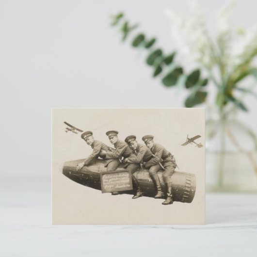 1920年代のヴィンテージおもしろい兵 ポストカード (スタンド正面)