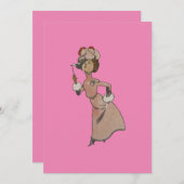 1920年代のヴィンテージアートレディファンシーーグリーティングカード シーズンカード (正面/裏面)