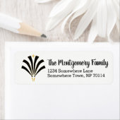 1920年代のヴィンテージアールデコの姓 ラベル (インサイチュ)