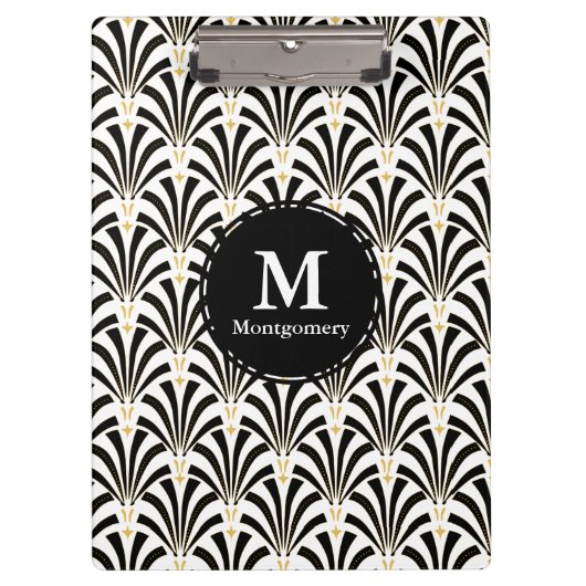1920年代のヴィンテージアールデコファパーソナライズされたン クリップボード (正面)