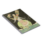 1920年代のヴィンテージウィメンアイススケーカラフルター ノートブック (右側)