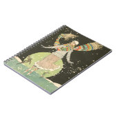 1920年代のヴィンテージウィメンアイススケーカラフルター ノートブック (左側)