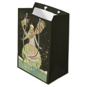 1920年代のヴィンテージウィメンアイススケーカラフルター ミディアムペーパーバッグ (裏面アングル)