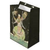 1920年代のヴィンテージウィメンアイススケーカラフルター ミディアムペーパーバッグ (正面アングル)