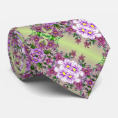 1920年代のヴィンテージクラシックフローラサテンフーラード ネクタイ (ロール)