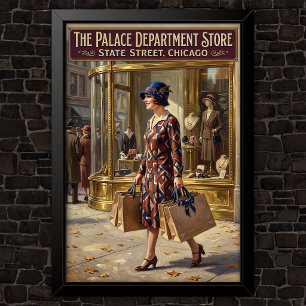 1920年代のヴィンテージファッション広告 ポスター