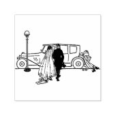 1920年代のヴィンテージブライドとグルーム セルフインキングスタンプ (デザイン)