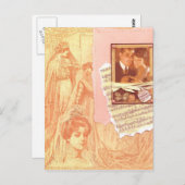 1920年代のヴィンテージワ婚礼 ポストカード (正面/裏面)