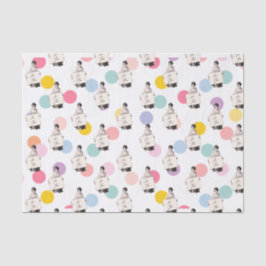 1920年代のヴィンテージ女性カラフルとドット「あなたのために」 薄葉紙