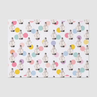 1920年代のヴィンテージ女性カラフルとドット「あなたのために」 薄葉紙