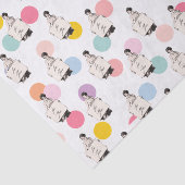 1920年代のヴィンテージ女性カラフルとドット「あなたのために」 薄葉紙 (詳細)