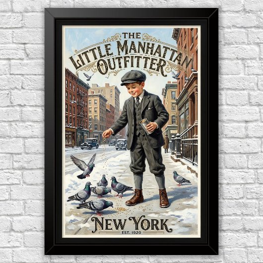 1920年代のヴィンテージ子供服の広告 ポスター