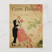 1920年代のヴィンテージ踊りカップル ポストカード (正面)