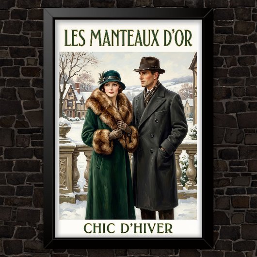 1920年代のヴィンテージ ファッション広告 ポスター