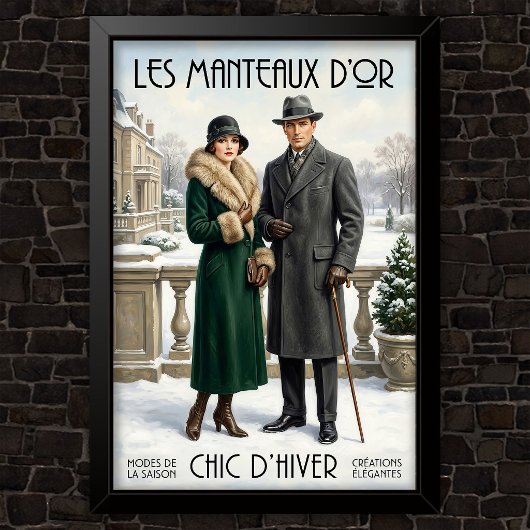 1920年代のヴィンテージ ファッション広告 ポスター