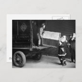 1920年代の不気味なクリスマスダード シーズンポストカード (正面/裏面)