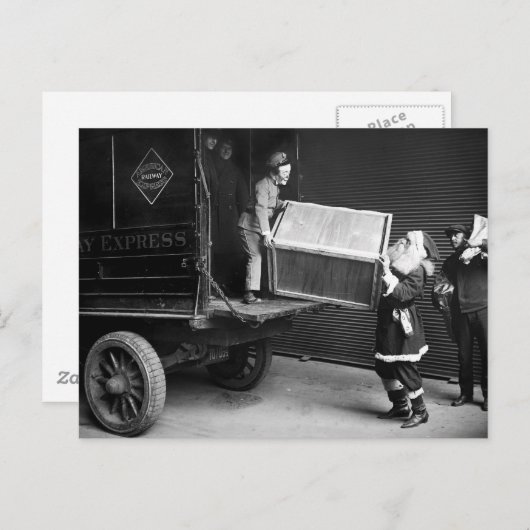 1920年代の不気味なクリスマスダード シーズンポストカード (正面/裏面)