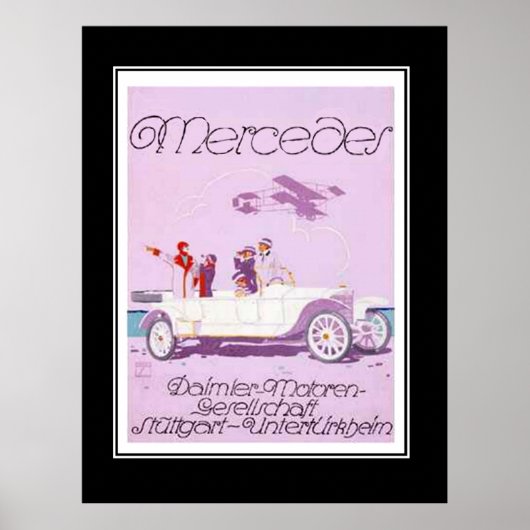 1920年代の乗用車ビンテージポスター ポスター (正面)