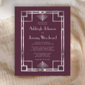 1920年代の予算ヴィンテージデコ・ブルゴーニュ結婚・シルバー